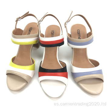 Summer mujeres damas tacones altos sandalias de vestimenta
